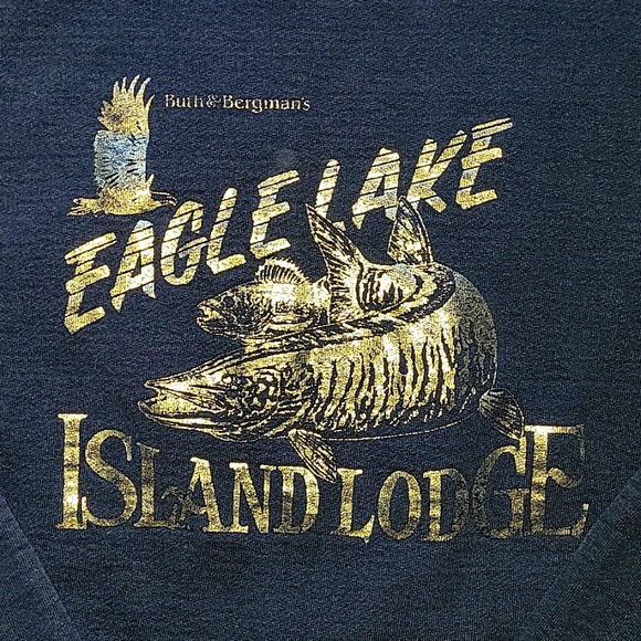 VTG EAGLE LAKE ISLAND LODGE SWEATSHIRT IVE JUST GOT TO GET BACK TO THE ISLAND - Picture 2 of 10